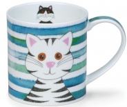 Stripy Cats Turquoise