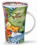 GLENCOE Map of the Europe - porcelana